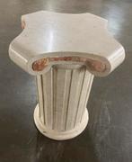 Zuil in TRAVERTIN [bijzettafel / poot eettafel/ decor], Ophalen, Zo goed als nieuw, Rond, Tafelpoot