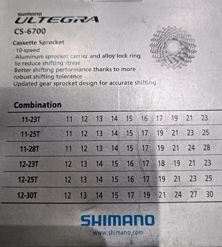 Shimano  cassette CS6700 10 speed, Fietsen en Brommers, Fietsonderdelen, Nieuw, Racefiets, Derailleur of Ketting, Ophalen of Verzenden