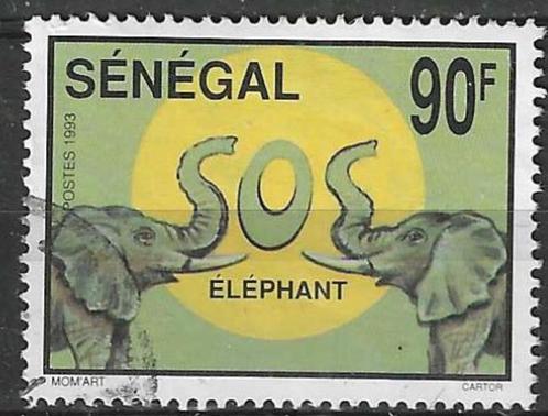 Senegal 1994 - Yvert 1059 - S.O.S. Olifanten - 90 F. (ST), Timbres & Monnaies, Timbres | Afrique, Affranchi, Envoi