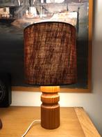 Lampe en bois vintage, Huis en Inrichting, Lampen | Tafellampen, Zo goed als nieuw, Hout