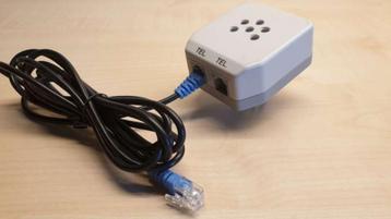 5-polige telefoon, DSL stekker, 2x RJ11 plug ADSL, DSL, tele beschikbaar voor biedingen