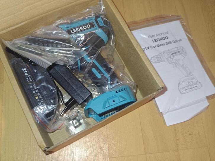 Perceuse-visseuse 21V, 42 N·m, 2 vitesses, 20 pcs., Bricolage & Construction, Outillage | Outillage à main, Neuf, Enlèvement ou Envoi