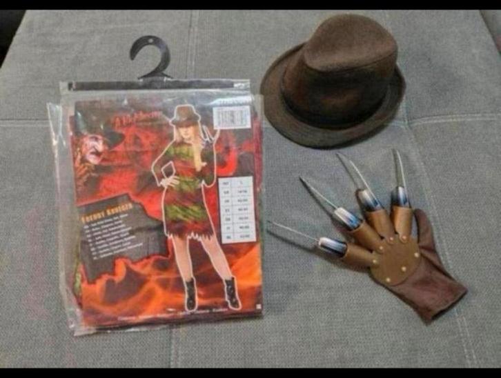 Freddy Krueger verkleed set carnaval halloween maat M / L, Kleding | Dames, Carnavalskleding en Feestkleding, Nieuw, Maat 42/44 (L)