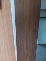 Mooie spiegel met massieve teakhouten lijst 1m17 op 80cm., Huis en Inrichting, Woonaccessoires | Spiegels, Ophalen, Zo goed als nieuw