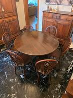 Antiek Engelse stijl tafel met 6 stoelen, Ophalen