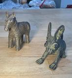2 Statuettes en Bronze L:8cm possiblement d'Orissa Inde, Ophalen, Brons