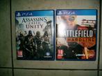 2 spellen PS4 Battlefield hardline en Assassins creed unity, CD & DVD, Utilisé, Enlèvement ou Envoi, Action