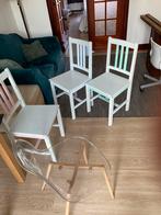 5 chaises, Utilisé, Blanc, Bois, Cinq, Six Chaises ou plus