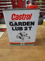 Oude lege oliekan castrol garden lub2t 2-takt motocul, Verzamelen, Blikken, Verzenden, Gebruikt, Overige, Overige merken