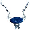 Collier en métal argenté avec améthyste lapis-lazuli, Avec pierre précieuse, Argent, Autres couleurs, Enlèvement ou Envoi