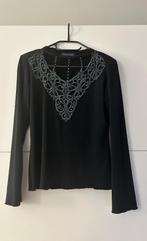 Vera Finzzi zwarte stretchblouse met versiering en lange mou, Kleding | Dames, Vera Finzzi, Maat 38/40 (M), Ophalen of Verzenden