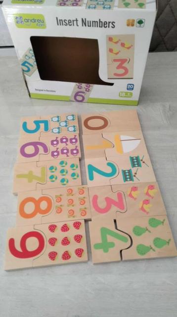 Nummer insteekpuzzel - Insert Numbers  - Andreu Toys beschikbaar voor biedingen