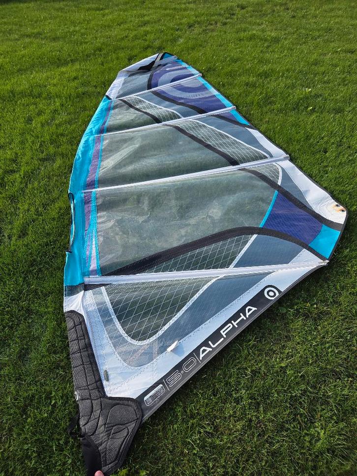 Neil Pryde Alpha Wave Sail 5.0, Watersport en Boten, Windsurfen, Gebruikt, Zeil, Met draagtas, 5 tot 7 m², Ophalen