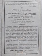 oud doodsprentje 1892 (Luingne/Kortrijk)), Verzamelen, Bidprentjes en Rouwkaarten, Verzenden
