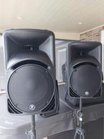 2x mackie srm 450 + mackie hoezen + statieven, Ophalen, P.A.