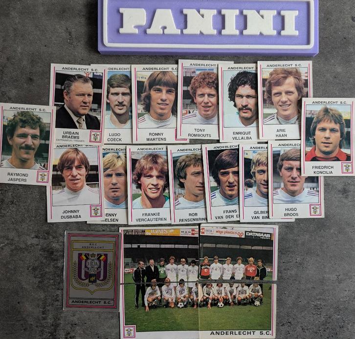 PANINI FOOTBALL 80 ANDERLECHT 20 AUTOCOLLANTS 1980, Hobby & Loisirs créatifs, Autocollants & Images, Comme neuf, Envoi