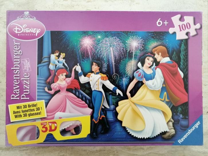 Puzzel Disney prinsessen 100 stukken, Kinderen en Baby's, Speelgoed | Kinderpuzzels, Zo goed als nieuw, 6 jaar of ouder, Meer dan 50 stukjes