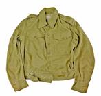 Britse battledress jacket denim 1945 Belgische productie, Verzenden, Landmacht, Kleding of Schoenen