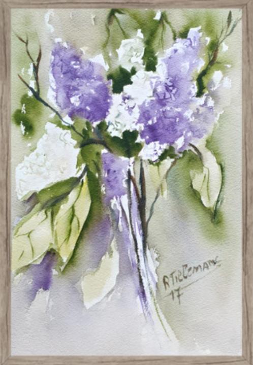Kunstprint 'Seringen' op ingelijste fotoplaat 60x40x2 cm., Antiek en Kunst, Kunst | Schilderijen | Klassiek, Verzenden