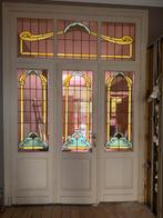 Authentiek deuren met glas in lood, Doe-het-zelf en Bouw, Deuren en Vliegenramen, Ophalen, Gebruikt, Glas