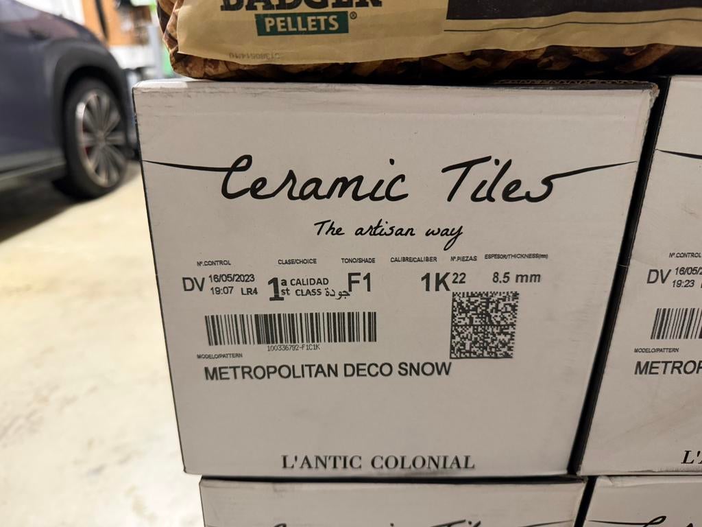 Keramische tegel 43,12 vierkante meter, Doe-het-zelf en Bouw, Tegels, Nieuw, Wandtegels, Keramiek, 20 tot 40 cm, 20 tot 40 cm