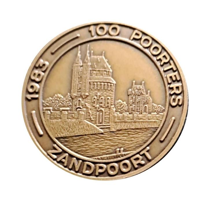penning 1983 mechelen zandpoort 100 poorters, Postzegels en Munten, Penningen en Medailles, Overige materialen, Ophalen of Verzenden