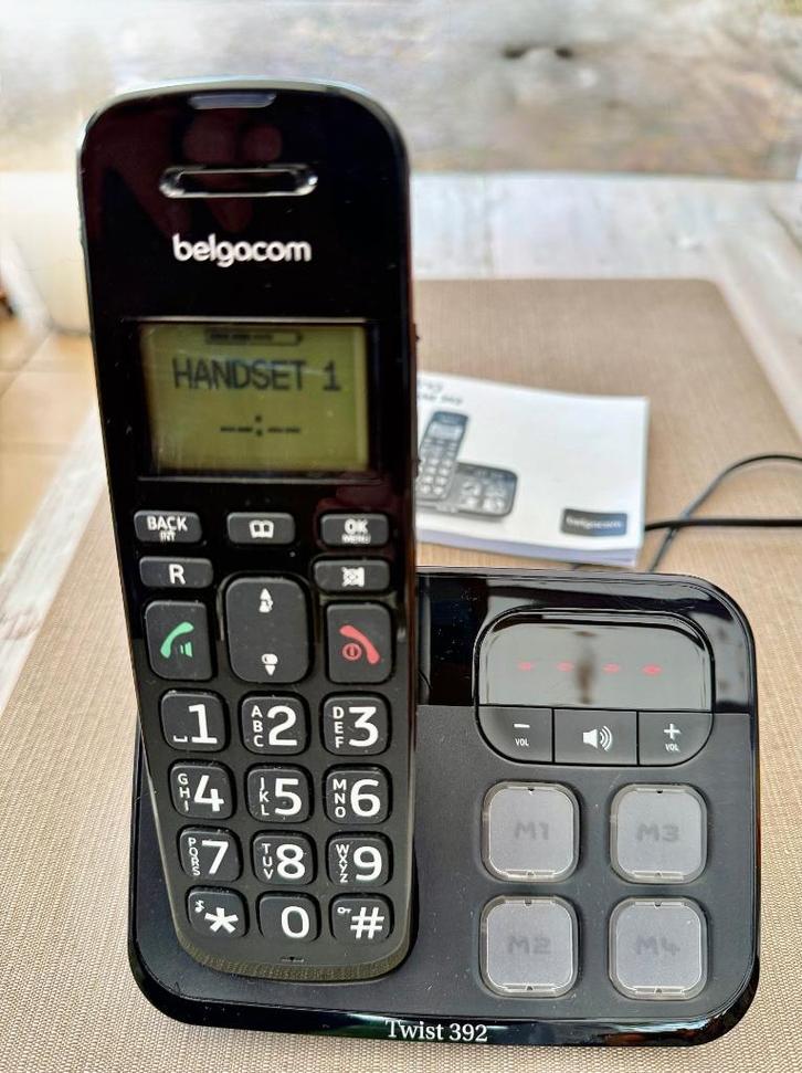 Belgacom TWIST 392 draadloze telefoon, Telecommunicatie, Vaste telefoons | Handsets en Draadloos, Gebruikt, 1 handset, Stralingsarm
