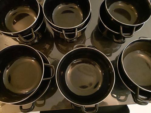 6 x mosselkommetjes, Huis en Inrichting, Keuken | Potten en Pannen, Zo goed als nieuw, Ophalen of Verzenden
