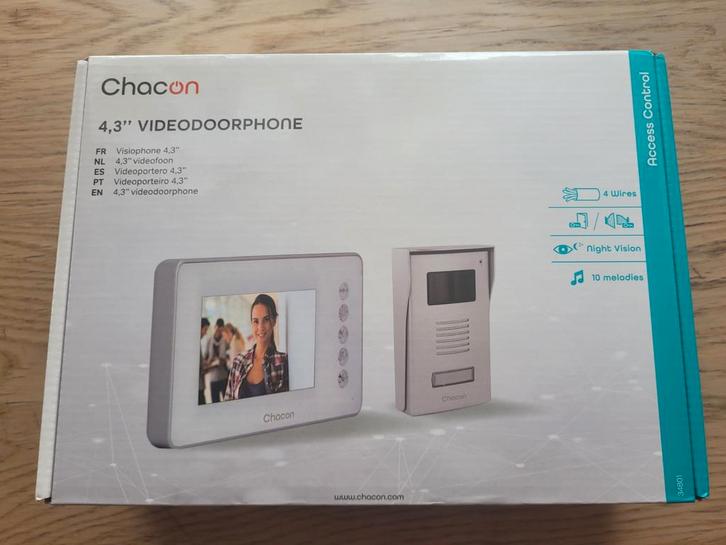 Chacon
4,3" bekabelde video-intercom - wit., Huis en Inrichting, Deurbellen, Ophalen of Verzenden