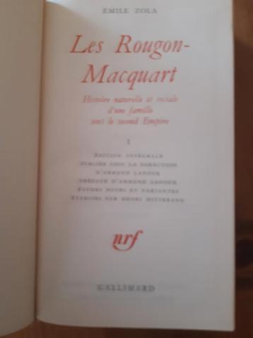 Bibliothèque de la Pléiade Zola Les Rougon-Macquart beschikbaar voor biedingen