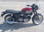 Triumph Bonneville T120 motorfiets, grijs-bordeaux, Motoren, Motoren | Triumph, 2 cilinders, Motorrijbewijs A, Handvatverwarming