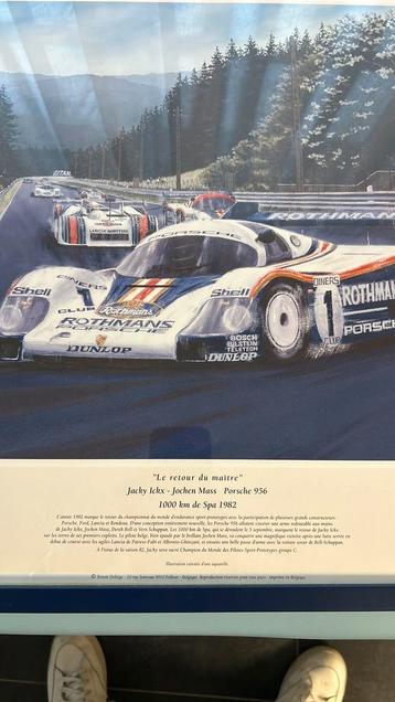 Dessin de Benoît Deliège signé par JACKY ICKX, Enlèvement
