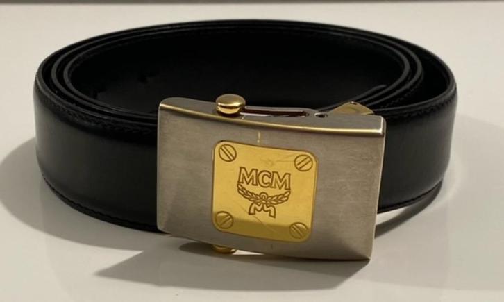 MCM lederen riem unisex, Kleding | Heren, Riemen en Ceintuurs, Nieuw, Riem of Ceintuur, 115 cm of meer, Zwart, Echt leder, Ophalen of Verzenden