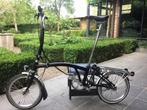 Vouwfiets  Brompton zwart 3 versnellingen, Fietsen en Brommers, Fietsen | Vouwfietsen, Ophalen, Brompton, Heren, 16 tot 18 inch