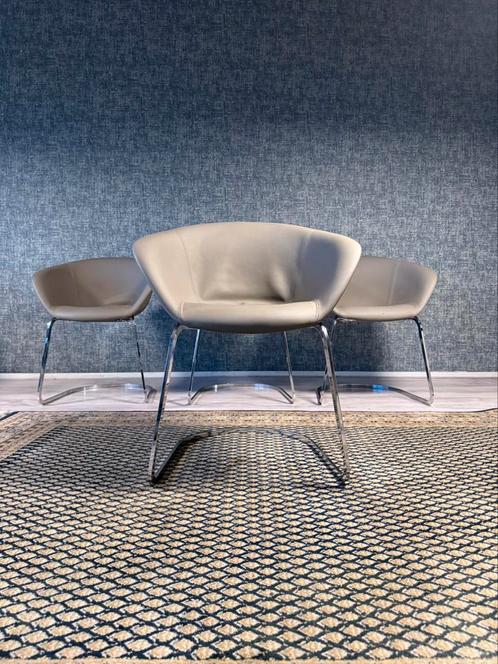4x Arper Duna chair design by Lievore Altherr Molina, ca2014, Huis en Inrichting, Zetels | Zetels, Gebruikt, Leer, Metaal, Ophalen