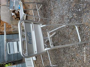 Mangé debout avec tabouret cova cocla,aluminium brossé., Enlèvement ou Envoi, Utilisé