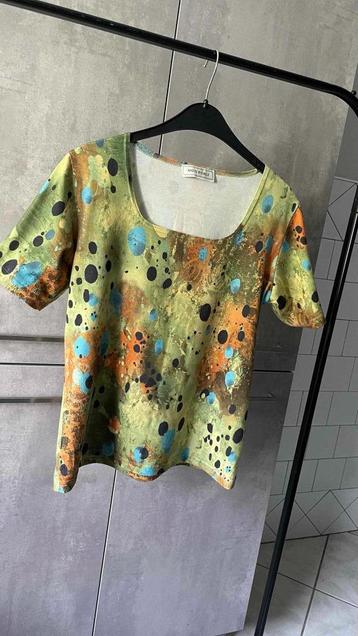 Blouse UGO REALI imprimée vert L, Ugo Reali, Enlèvement ou Envoi, Comme neuf, Vert