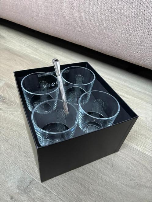 Nespresso set 4 glazen 'VIEW' van A&P Cahen design, Verzamelen, Glas en Drinkglazen, Nieuw, Overige typen, Ophalen
