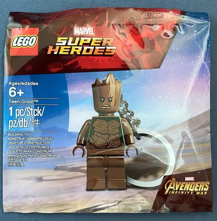 Lego Marvel Sleutelhanger - Teen Groot - Nieuw, ongeopend, Kinderen en Baby's, Speelgoed | Duplo en Lego, Nieuw, Lego, Complete set