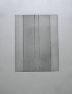 LUC PEIRE / GEOMETRISCHE ABSTRACTIE / ZW-W ETS / 66x50cm SIG, Antiek en Kunst, Ophalen of Verzenden