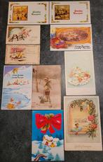 10 oude postkaarten/wenskaarten: Kerst/Nieuwjaar, Enlèvement ou Envoi, 1960 à 1980, Affranchie, (Jour de) Fête