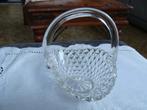 plat en cristal en forme de panier, vintage, Ophalen of Verzenden