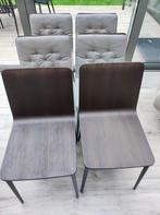 6 stoelen voor eetkamer, Huis en Inrichting, Stoelen, Ophalen, Gebruikt, Bruin, Metaal