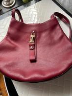 Superbe sac bandoulière cuir, marque, coloris bordeaux. TB, Envoi, Comme neuf