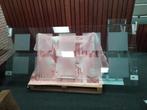 Glazen deur met inox trekker, Ophalen of Verzenden, Glas
