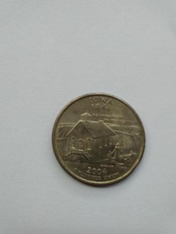 Iowa Quarter Dollar 2004 Verenigde Staten.