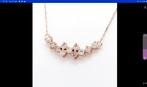 14 kt roségouden halsketting met 0,65 ct Diamanten, Ophalen of Verzenden, Zo goed als nieuw