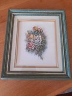Handwerk 3D boeket ingekaderd., Huis en Inrichting, Woonaccessoires | Lijsten, Ophalen of Verzenden, Zo goed als nieuw