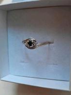 Bague ancienne en argent avec saphir taille 59, Enlèvement ou Envoi, Comme neuf, Argent, Argent