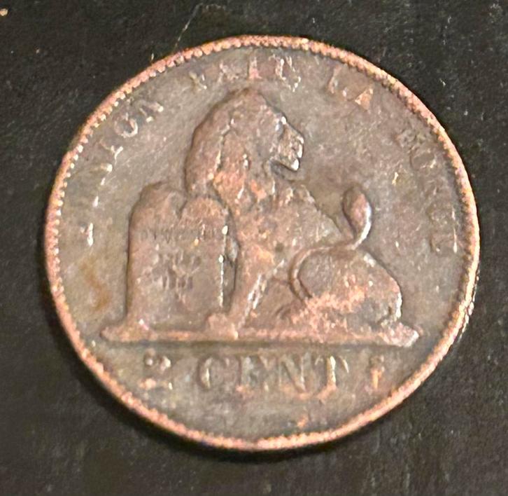 2 cent 1874 leopold 2, Postzegels en Munten, Munten | België, Ophalen of Verzenden
